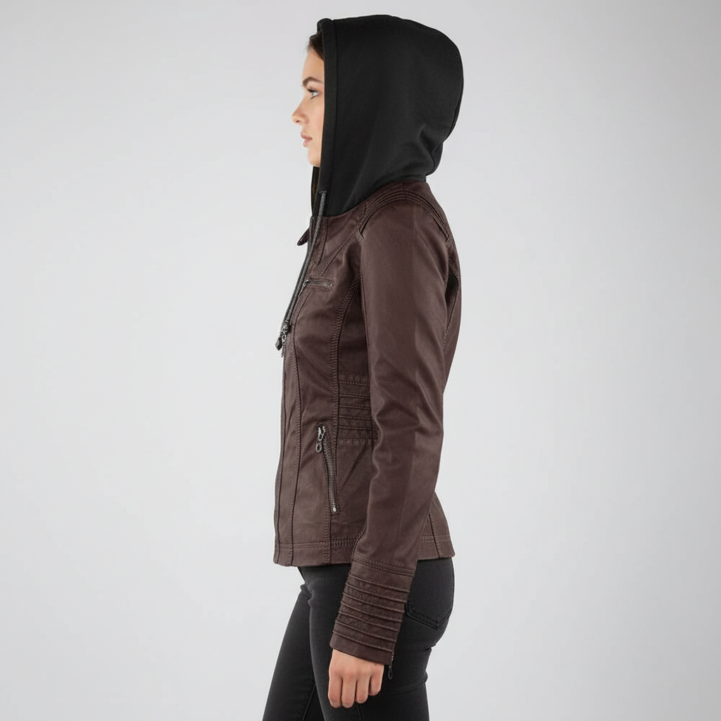 Lunvumo | Leren Damesjas Stijlvol en Comfortabel voor Alle Seizoenen