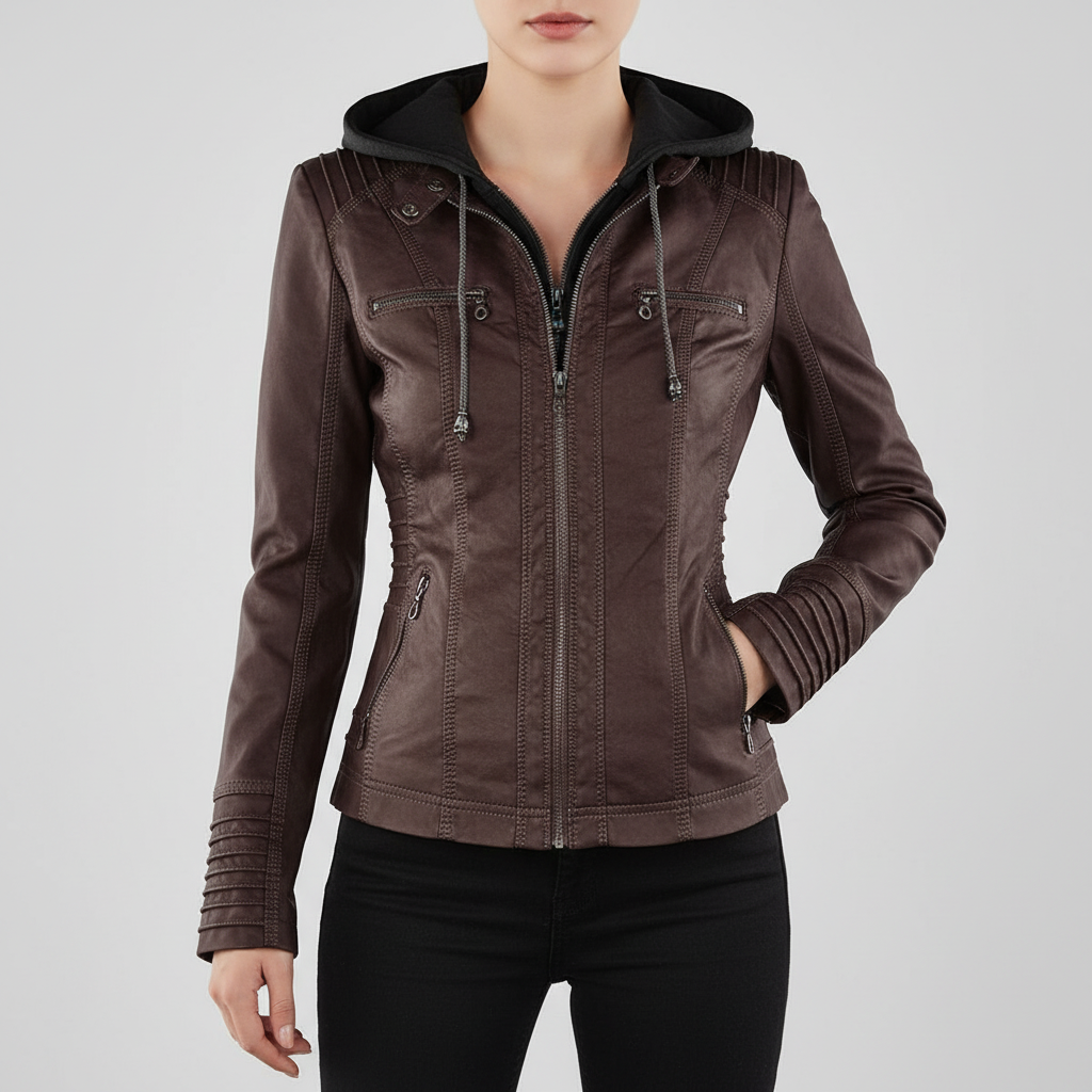 Lunvumo | Leren Damesjas Stijlvol en Comfortabel voor Alle Seizoenen